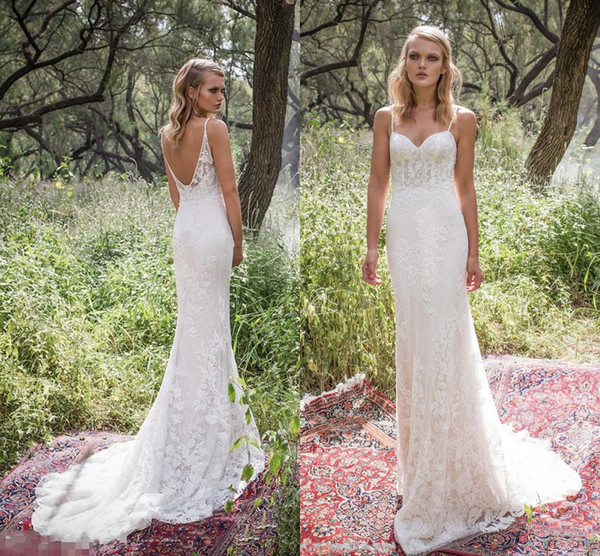 Sexy Backless Full Lace Wedding Dresses Sweetheart Floor Long Vintage Bridal Gowns For Garden Country Cheap Plus Size HY4214