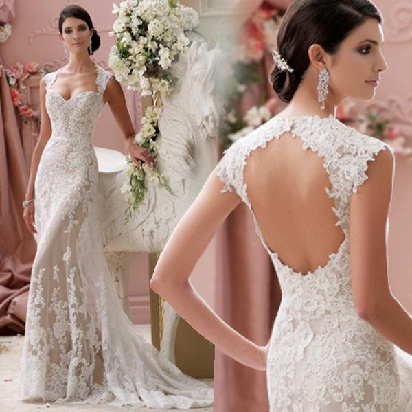 Mingli Tengda Robe Soiree Sexy Sweetheart Mermaid Wedding Dresses Appliques Lace Backless Bridal Gowns vestido noiva