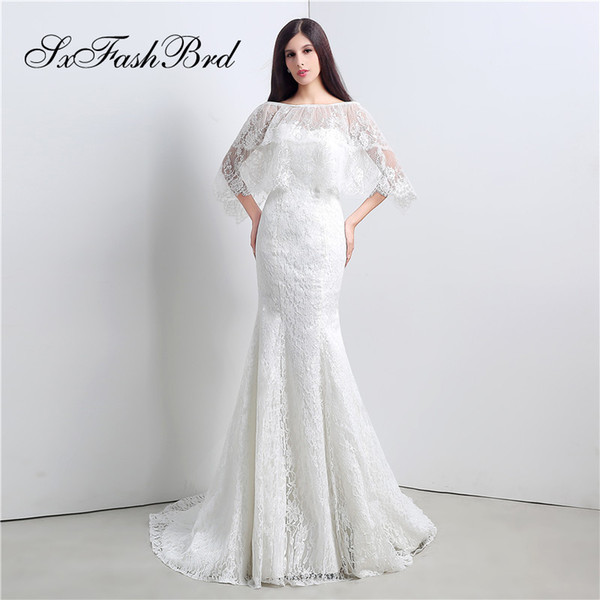 Elegant Dress Sweetheart With Wrap Mermaid Lace Long Wedding Party Bride Dresses for Women Wedding Dress Gown