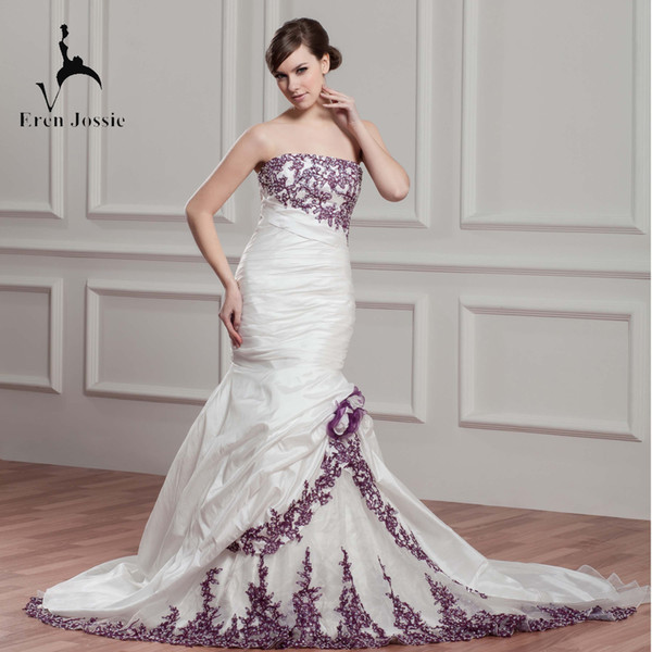 Eren Jossie Factory Directly Selling Off Shoulder Mermaid Bridal Gowns With Beaded Appliques Fashion Design Custom Made