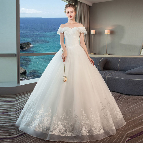 FADISTEE new arrival Wedding Dresses Country Lace Bateau Neck sleeveless luxury lace Garden Novia Bridal Gowns Appliques