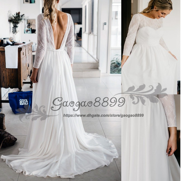 Vintage-Inspired Hippie Maxi Lace Bohemian Long Sleeve Wedding Dresses 2016 Crochet backless Beach Boho Cheap Wedding Gowns Plus Size