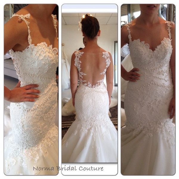 New Arrival Sheath Beach Lace Wedding Dresses Bridal Gown 2015 With Pearls Bodice