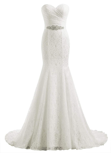 Beautiful bride dress wedding dress Mermaid Women's Lace Mermaid Bridal Wedding Dresses