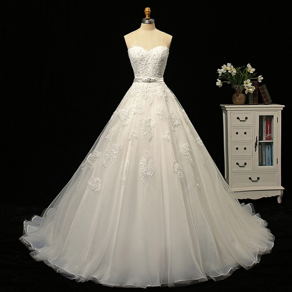 Robe De Mariee Luxury Wedding Dressall Gown Vintage Wedding Dress Sexy Lace Wedding Dress Custom Size and Color LW038