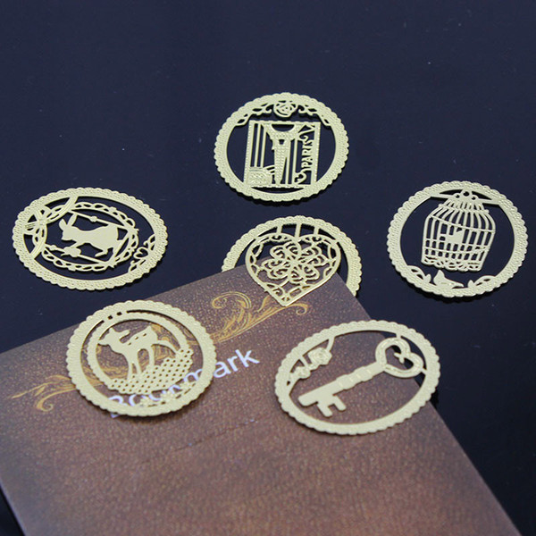 20PCS Kawaii Metal Bookmark Fashion Birdcage Six Kinds Clips for Books Paper School Office Supplies Wedding in return gift
