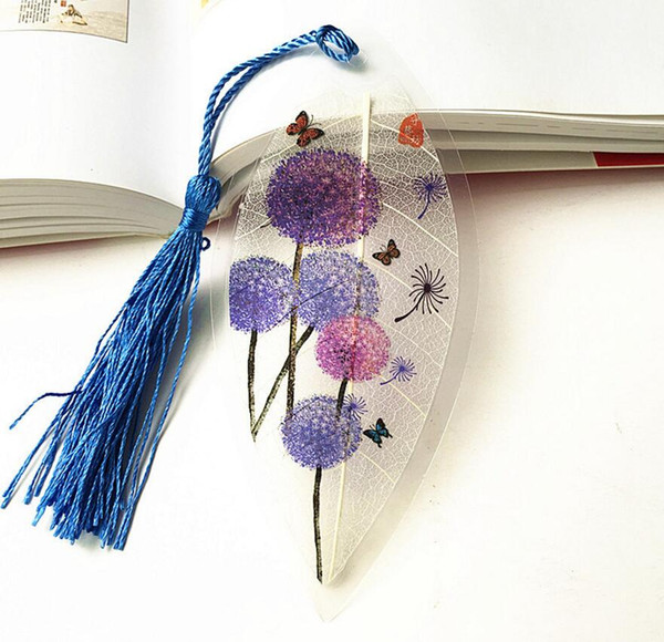 20pcs Natural Dried Leaf Veins Dandelion Bookmark Book card For Wedding Baby Shower Party Birthday Favor Gift Souvenirs Souvenir