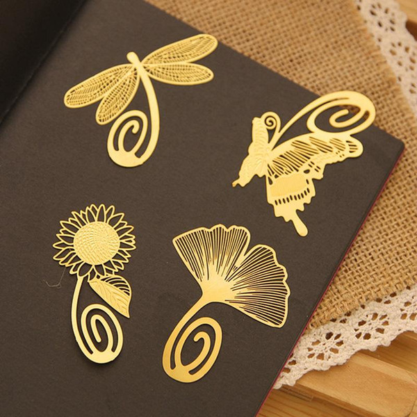 Mini Cute Metal Bookmark Clips Antique Plated Butterfly Bookmarks Card Chinese Style Stationery Student 200pcs/lot