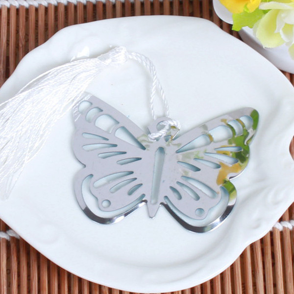 Butterfly Bookmarks Metal With Tassels Stationery Gifts Wedding Favors Stainless Steel