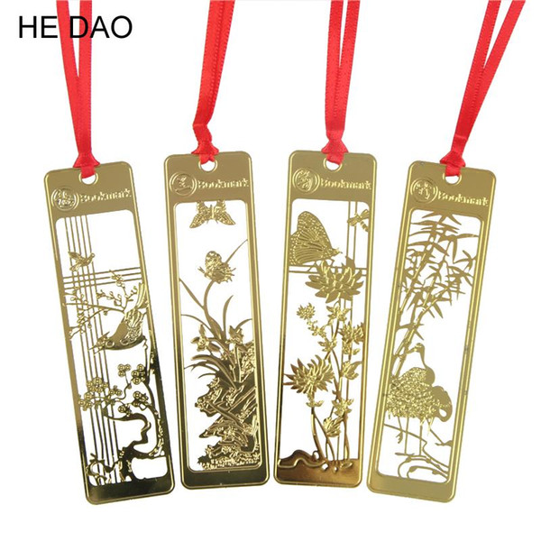 Cute Kawaii Beautiful Metal Bookmarks Chinese Vintage Retro Bookmark for Book Creative Item Gift Package Free 