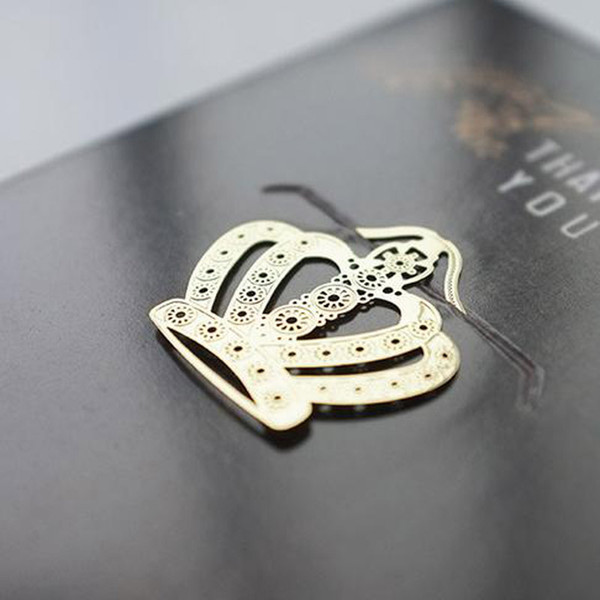 Fashion 18K Gold Plated Bookmarks Wedding Golden Metal Paragraph Creative Bookmarks Wedding Supplies Golden Key Palm Tree Crown