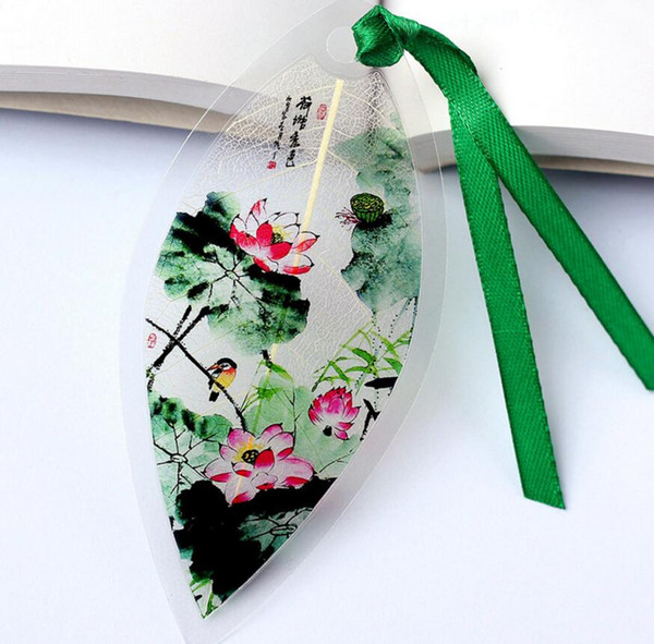 20pcs Natural Dried Leaf Veins Lotus Brid Bookmark Book card For Wedding Baby Shower Party Birthday Favor Gift Souvenirs Souvenir