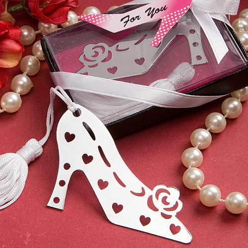 100pcs/lot High Heel Shoe Bookmark Wedding Bridal Shower Favors DHL Fedex 