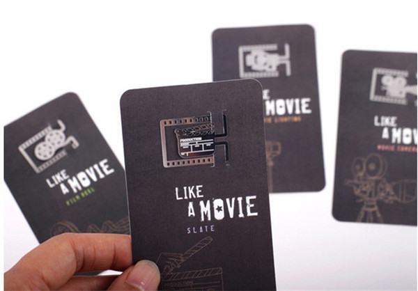 Bookmark Gold Plated Bookmark Like a Movie Camera Film Reel Slate Movie Lighthing Wedding Golden Metal Paragraph Creative Multi Designs
