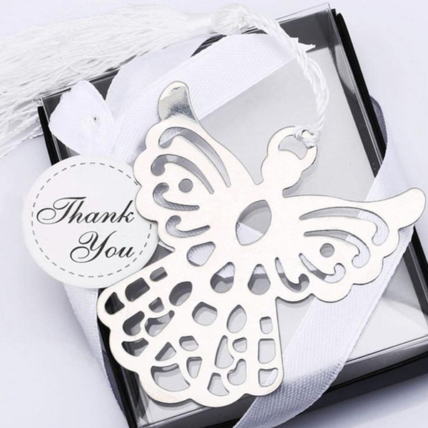 Metal Bookmark with Tassel Book Markers Wedding Souvenirs Baby Shower Party Favors and Gifts Box Packaging