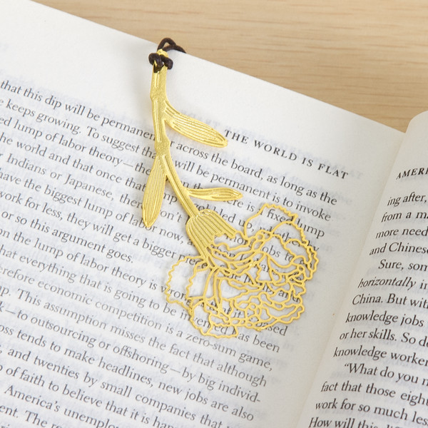 Wholesale 200 Pieces Metal Gold Carnations Bookmarks Wedding Favor Gift Birthday Party Favors