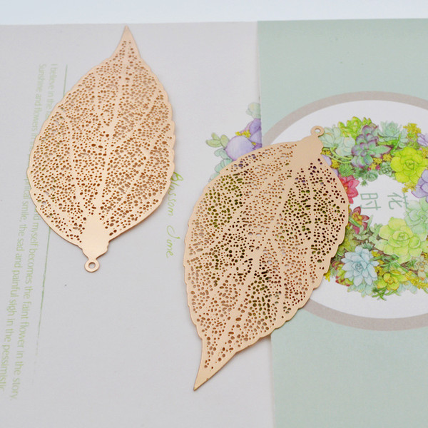 Vintage Gold Metal Bookmark Marque Page Kawaii Leaf Book Markers For Books Stationery Gift School Supplies