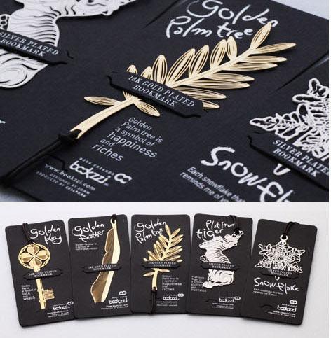 Fashion 18K Gold Plated Bookmarks Wedding Golden Metal Paragraph Creative Bookmarks Wedding Supplies Golden Key Palm Tree Snow Flake Feather