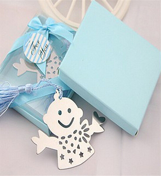wedding favors gifts stainless steel Little lovely Baby Bookmark with tassel Baby Shower souvenir bookmark