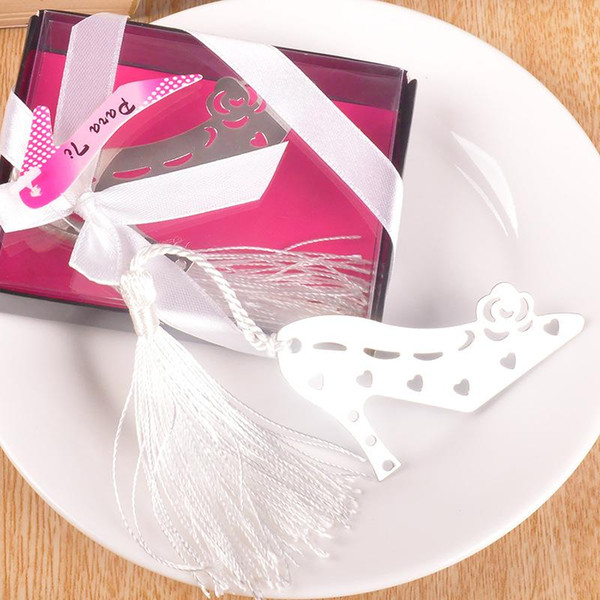 1pcs/box High-heeled Shoe Bookmark Favors Wedding Favors And Gifts Birthday Party Baby Shower Favors Gifts Supplies