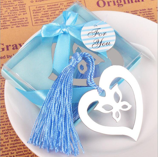 100PCS Butterfly Love Heart Bookmark For Party Return Baptism Baby Shower Souvenirs Wedding Favors And Gifts For Guests