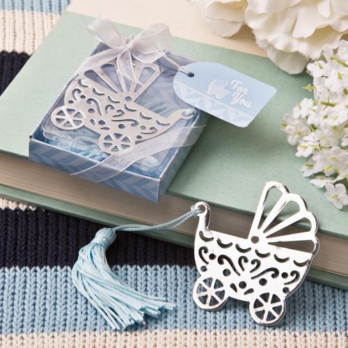 Blue/Pink Baby Carriage Bookmark Wedding Favors And Gifts Birthday Party Baby Shower Favor Gifts Girl Boy