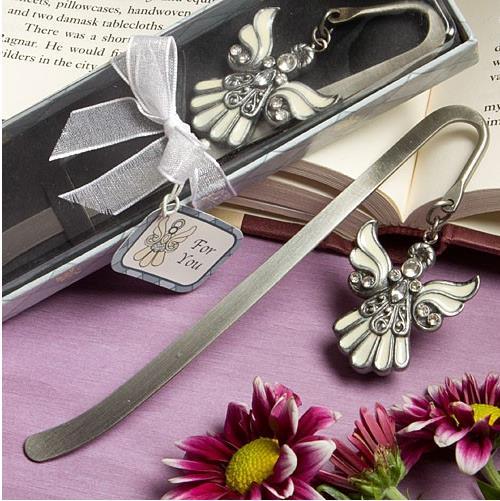 free100pc 2017 new christening favor gifts supplies baby shower favor guest souvenirs baptism give away Angel bookmark
