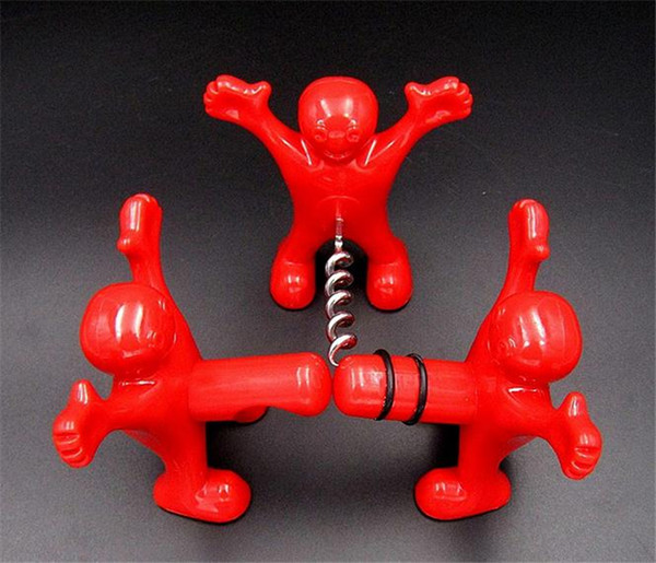 10PCS/LOT happy man open bottle opener A spoof on Red wine stopper /Beer bottle opener Bottle Favors 4041