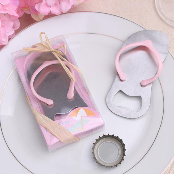 20pcs Flip Flop Bottle Opener Key Chain Pendant Wedding Favors Beach Theme Bridal Shower Christmas Gift New