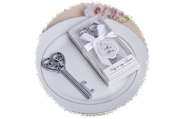 20Pcs Wine Beer Bottle Opener Key To My Heart Shaped Bridal Party Wedding Favor Gift New