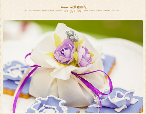 1000PCS European fairy beauty and joyful bag Creative yarn bag wedding candy boxWedding wedding candy box creativity and joyful wedding