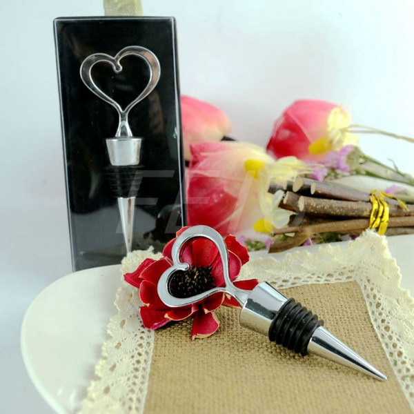 2019 Hot Sale FEIS wholesale the stainless heart bottle stoper wedding favor wedding gifts kitchen suppliers