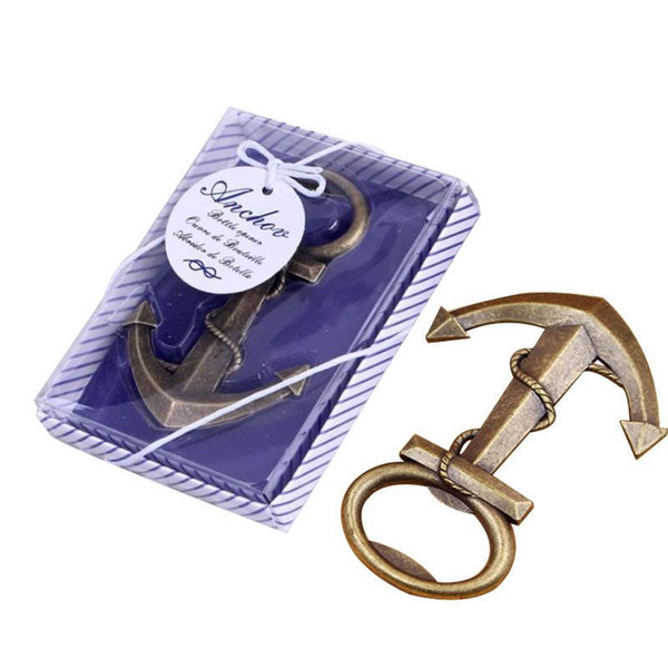 10pcs/lot Classic Creative Wedding Favors Party Back Gifts for Guests Boat Anchor Beer Bottle Opener Decorations Hot Selling