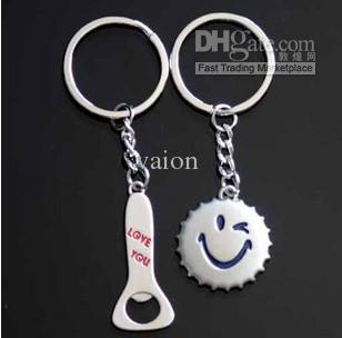 NEW 20pcs(10pair) Cute LOVE and smile bottle opener stainless steel bottle opener BEER Bottle