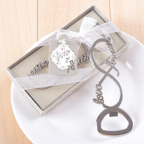 Love Forever Bottle Opener Wedding Favors And Gifts Metal Beer Bottle Opener Wedding Souvenirs Party Supplies DHL 