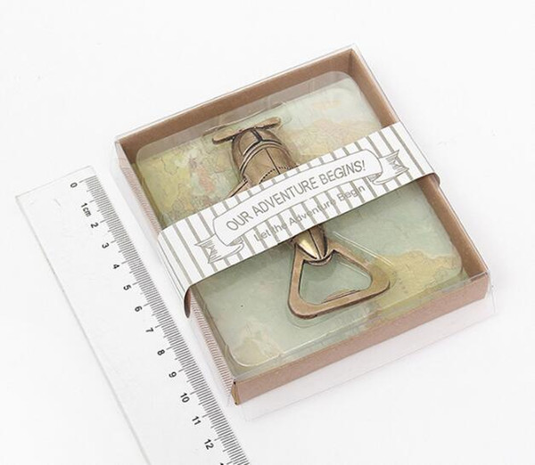 wedding souvenirs Metal Aircraft bottle opener Two kinds for choose Wedding favors Giveaways and Party Door Gifts HD04