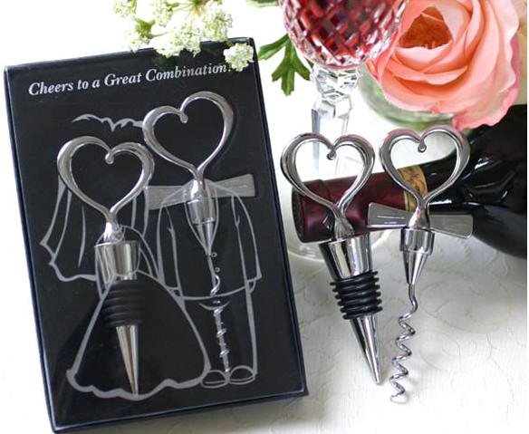 ,20Pcs=10pair/lot,Unique Wedding Takeaway Gift Wine Bottle Accessories,Bottle Opener