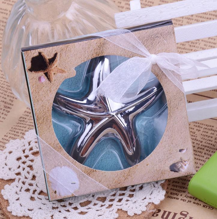 Fast TO quality Silver charming starfish style bottle opener stainless steel bottle opener BEER Bottle wedding bottle opener