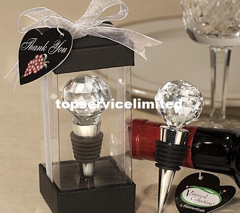 Wedding Supplies/Wedding Gift/Delicate Wine Cork Vineyard Collection Crystal Ball Design Wine Stoppers wedding favor