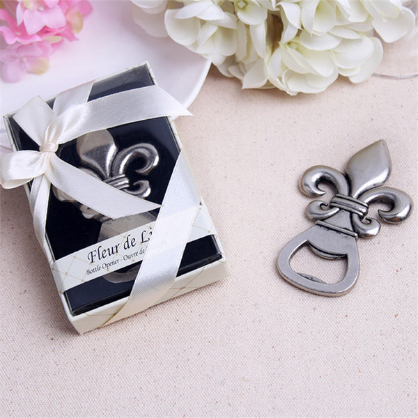 50 pcs Marriage Wedding Gifts European and American Retro Fleur de Lis Beer Opener