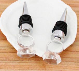 250pcs romantic wedding gift With this ring chrome diamond ring bottle stopper 100PCS/LOT Wedding favors and gift for man +Free shipping