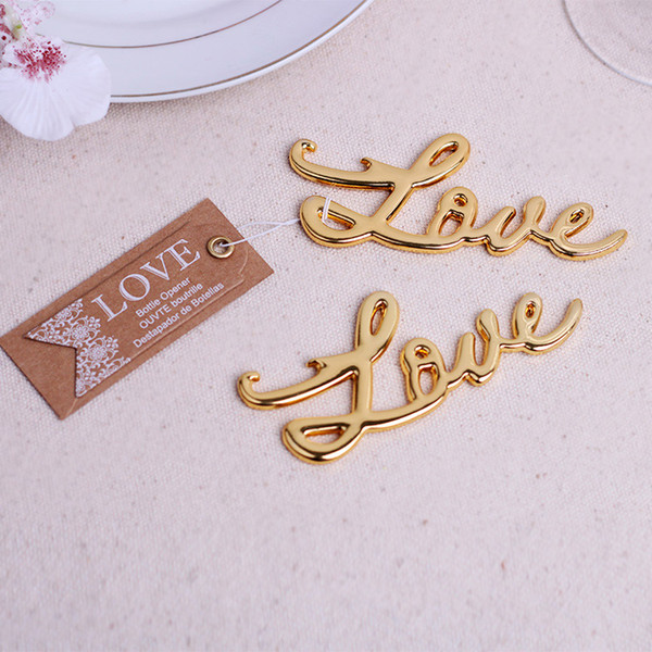 20pcs Gold Love Sharpe Wine Bottle Opener Wedding Favors Beach Theme Bridal Shower Christmas Gift New
