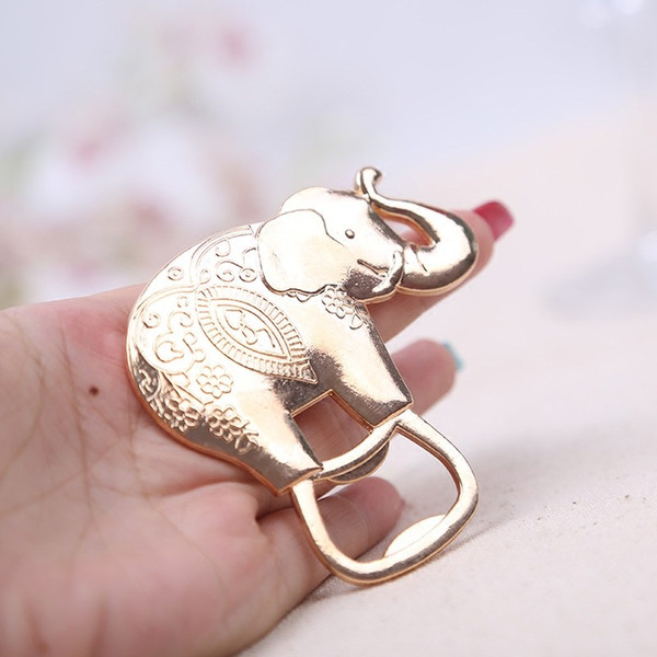 Lucky Elephant Shaped Chrome Bottle Opener Beer Openers Wedding Favors Supplies Wine Favor Christmas Gift New