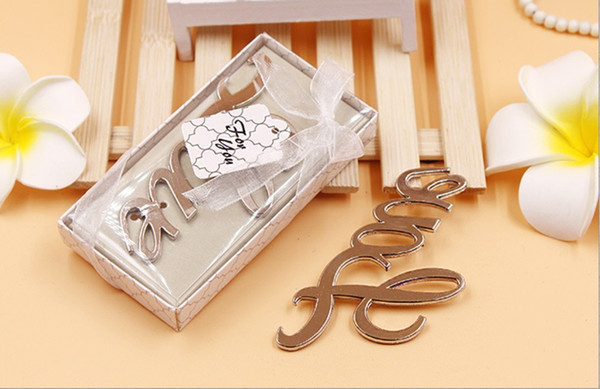 Wedding & Event Party Favors Gift LOVE with diamond Wine Bottle opener Can Openers 20pcs