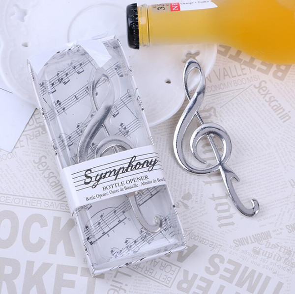 Creative Bottle Opener Birthday Wedding Stainless Steel Music Note Bottle Opener Beer Opener party gift DHL free ship