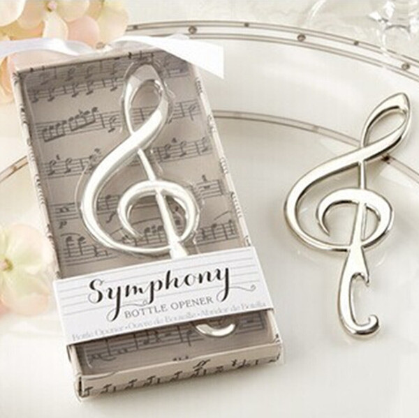 Fashion Creative Grade Wedding Favors Music Note Beer Bottle Opener For Party Favor Gift Supplies Nice Packing 20pcs/lot Free Shipping