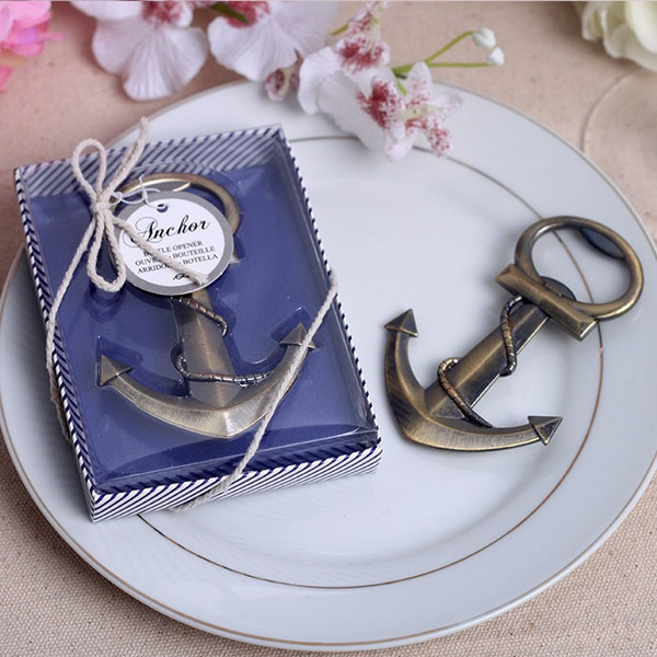 100Pcs Vintage Antique Style Nautical Ships Boat Anchor Beer Bottle Opener Wedding Favors Fast for DHL FEDEX