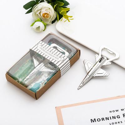 Explosion Bottle Favors Wholesale / European Wedding Gifts Helicopter Bottle Opener / Hot Creative Silver Fighting Aircraft Beer Opener