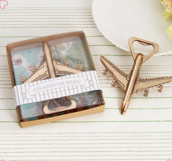 Creative Antique Plane Design Beer Bottle Opener Best Wedding Gift and Party Favors DHL 