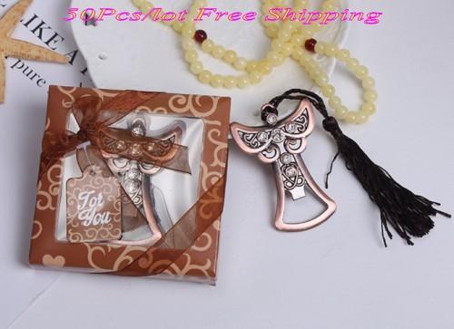 (50 Pieces/lot) Wedding favors and gifts of Angel design bottle openers for Baptism gifts and Bridal Shower Party Favors